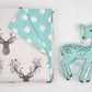 Deer Head Reversible Cot Quilt with Dots or Arrows