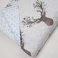 Minky Baby Blanket with Blue Deer Heads
