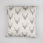 Grey Deer Head Cushion Cover