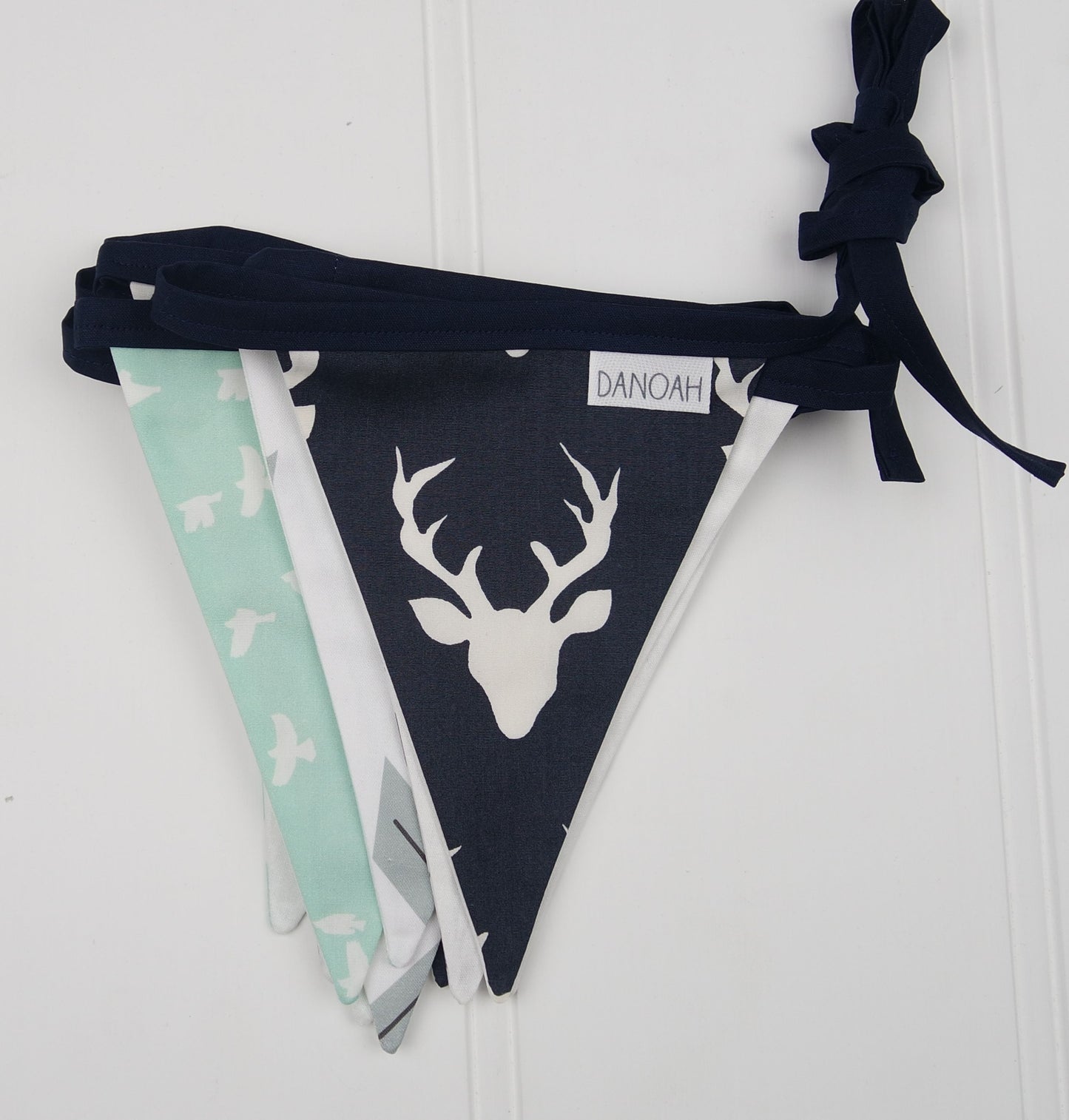 Navy & Mint Woodland Bunting Flags