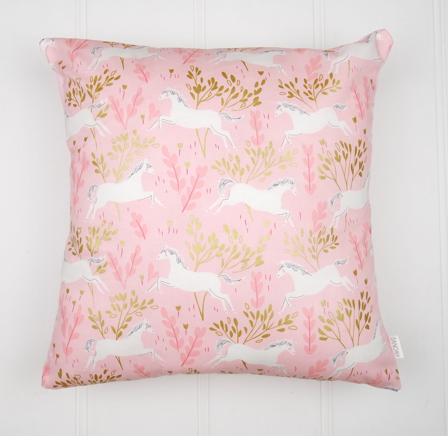 SALE - Pink & Gold Unicorn Cushion Cover