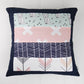 Mint Foxes Cushion Cover