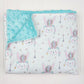 *50% OFF* - Minky Baby Blanket with Pastel Indian Bunnies