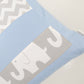 Baby Blue & Grey Elephant Patchwork Cushion Cover