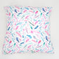 Pink Feather Cushion Cover