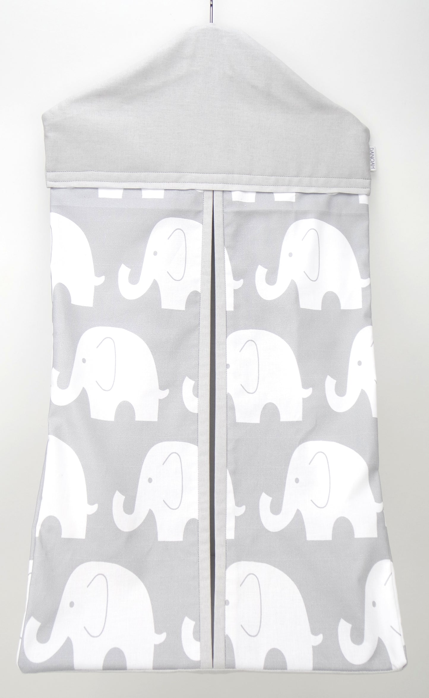 Nappy Stacker - Grey & White Elephant