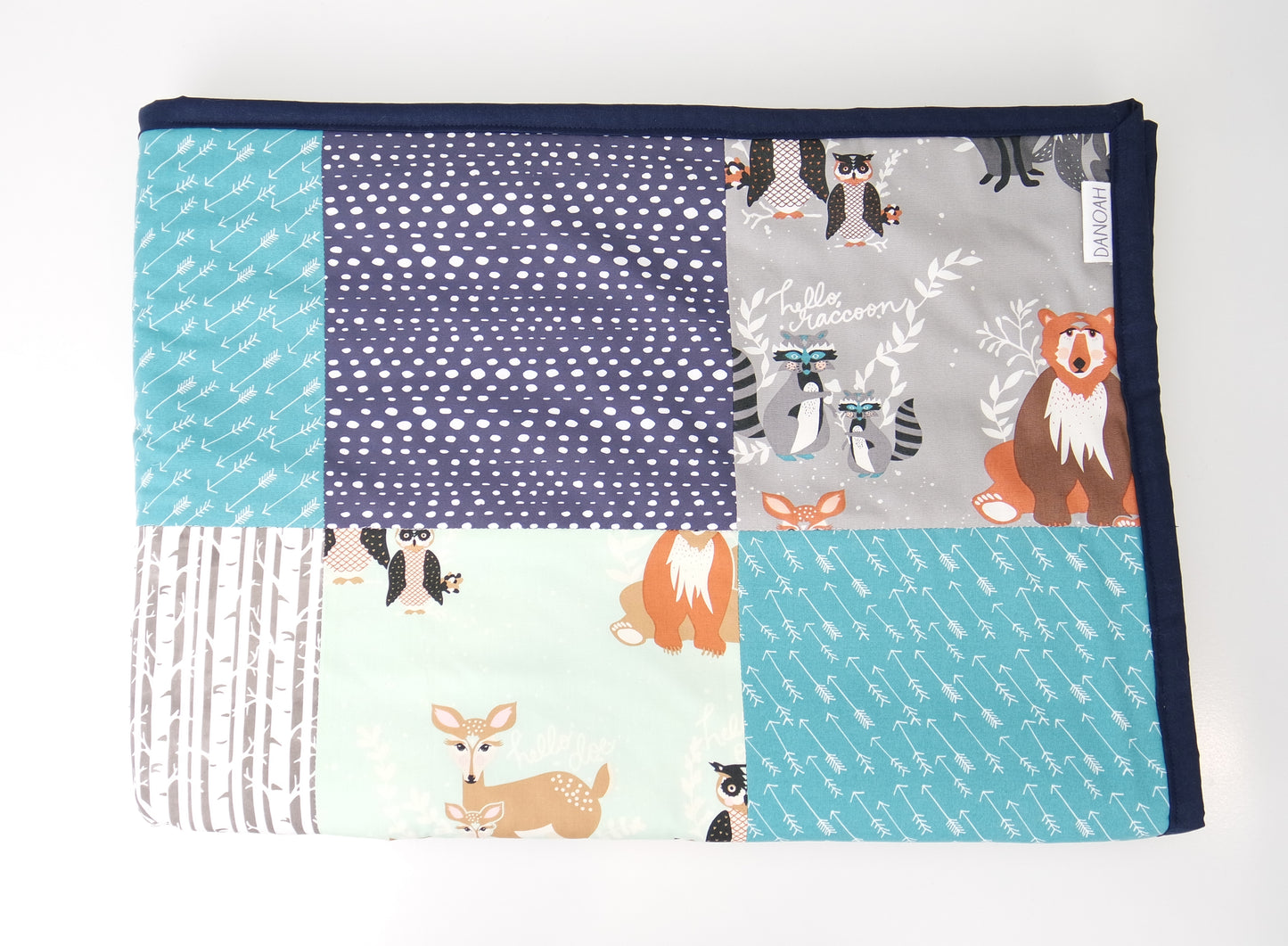 Hello Bear Woodland Patchwork Quilt