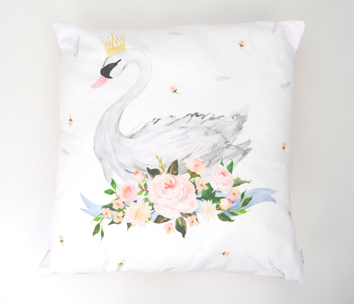 Elegant Swan Cushion Cover