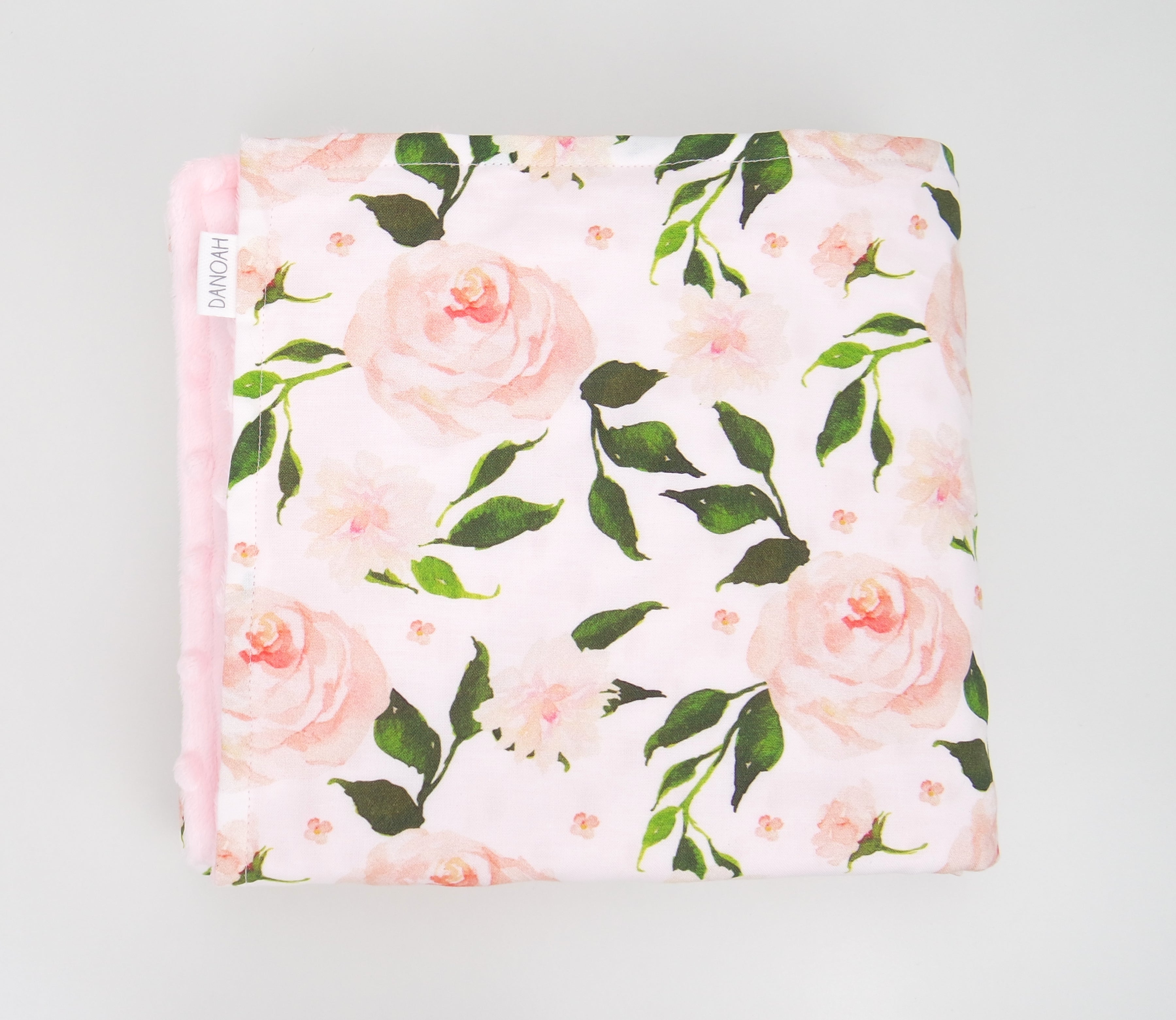 Minky Baby Blanket with Elegant Roses – Danoah