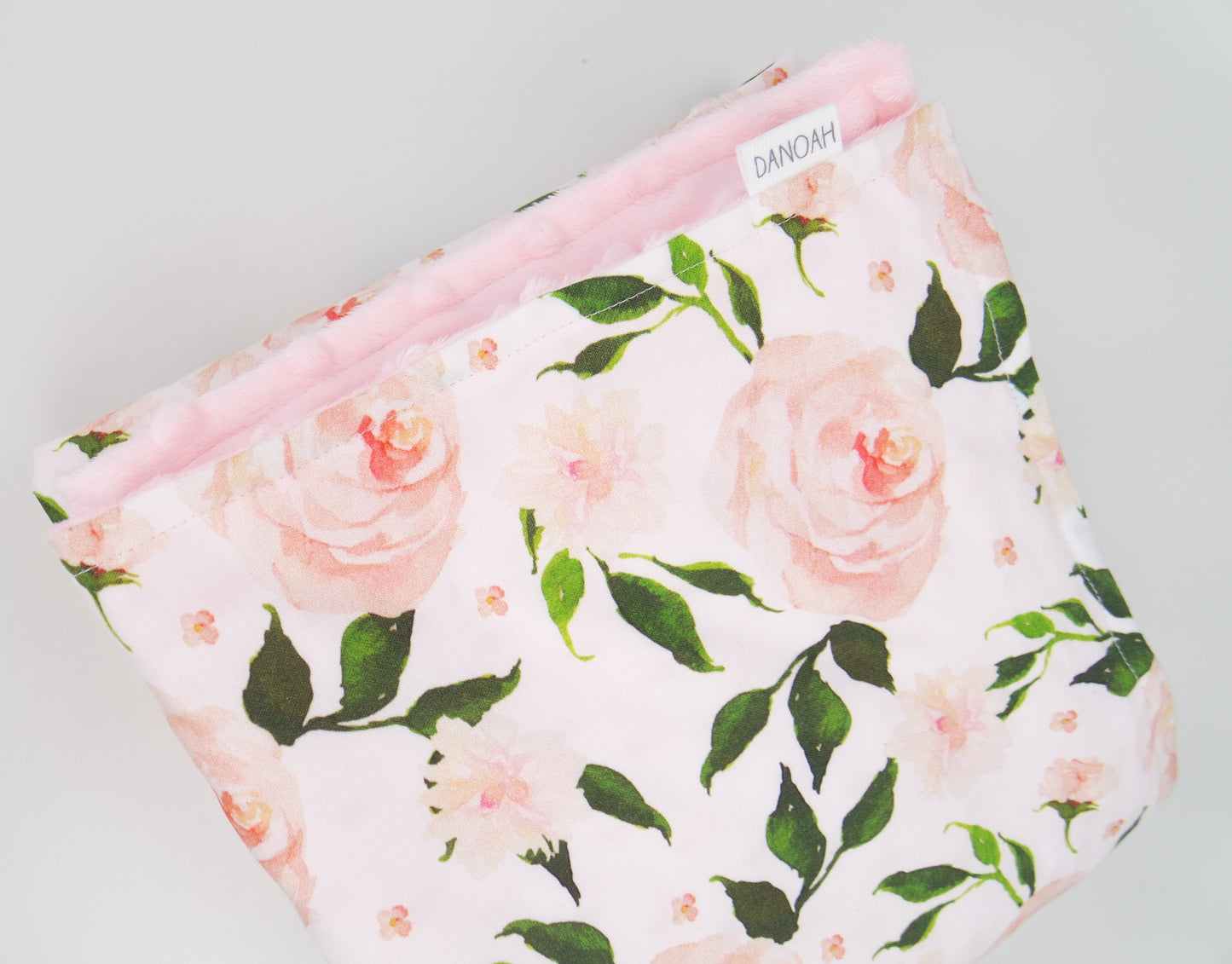 Minky Baby Blanket with Elegant Roses