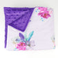 Purple Boho Mermaid Minky Baby Blanket