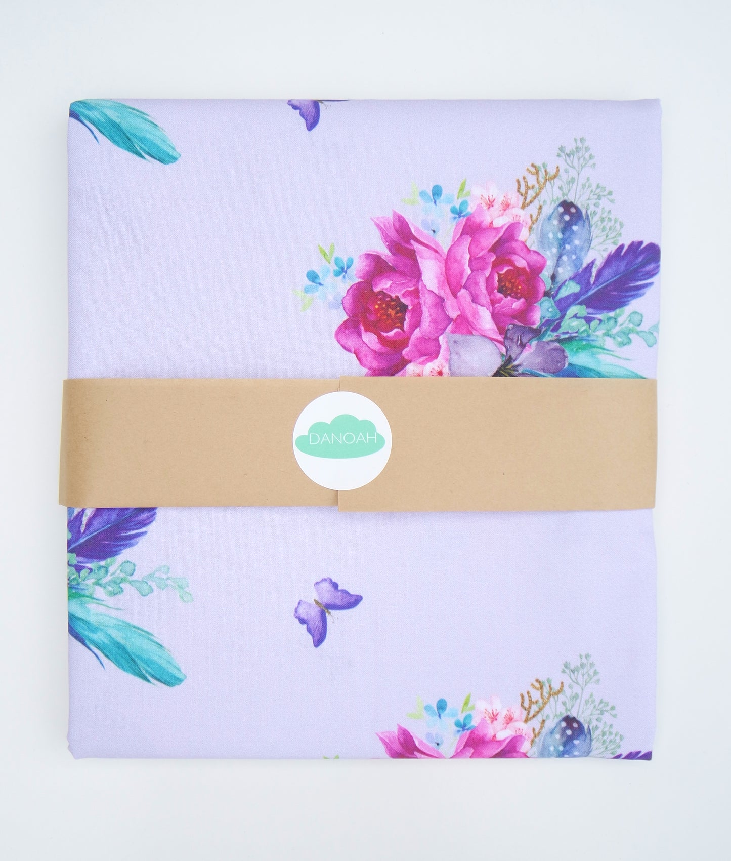 Purple Boho Floral Fitted Sheet