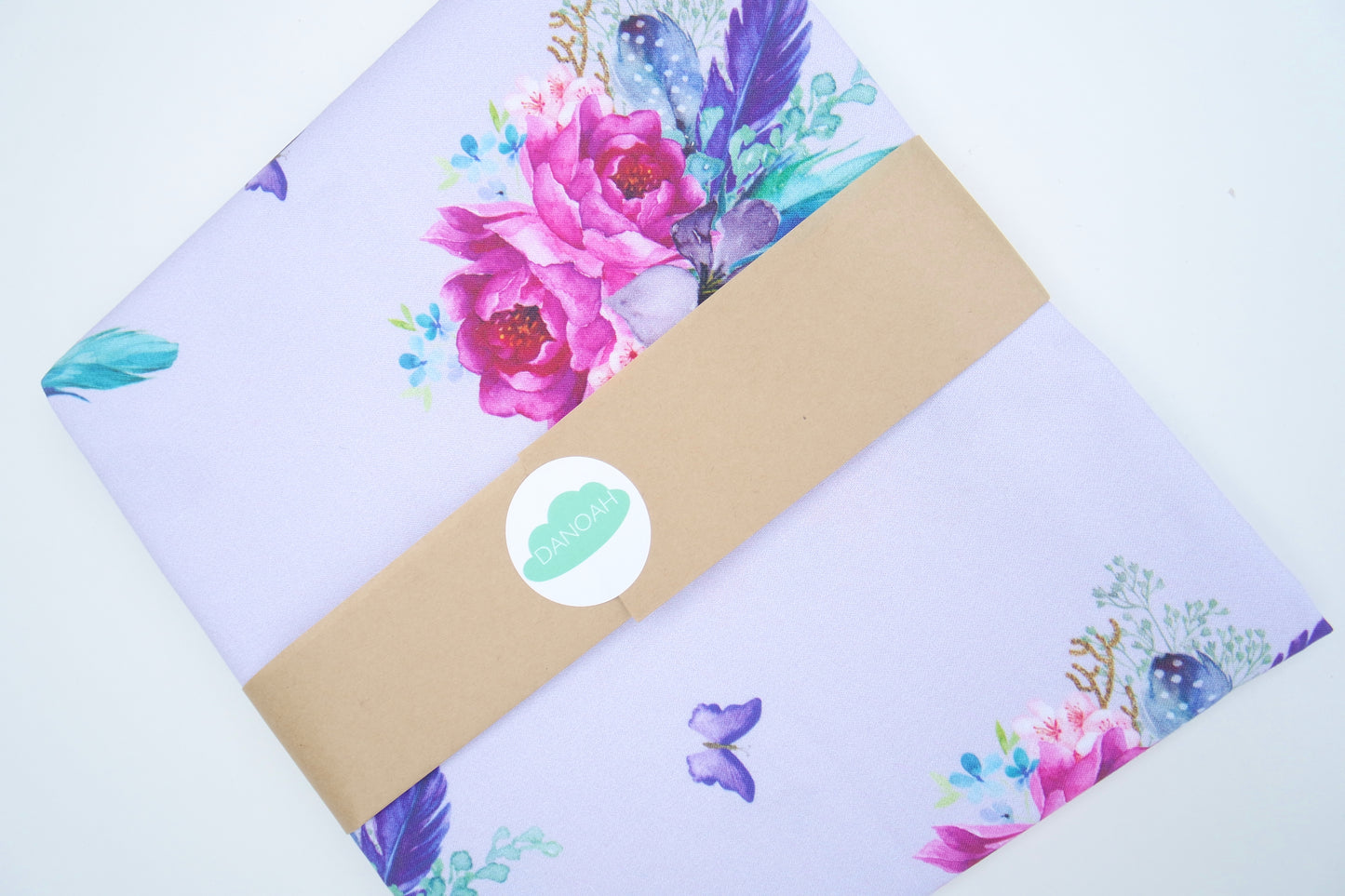 Purple Boho Floral Fitted Sheet