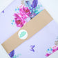 Purple Boho Floral Change Table Cover