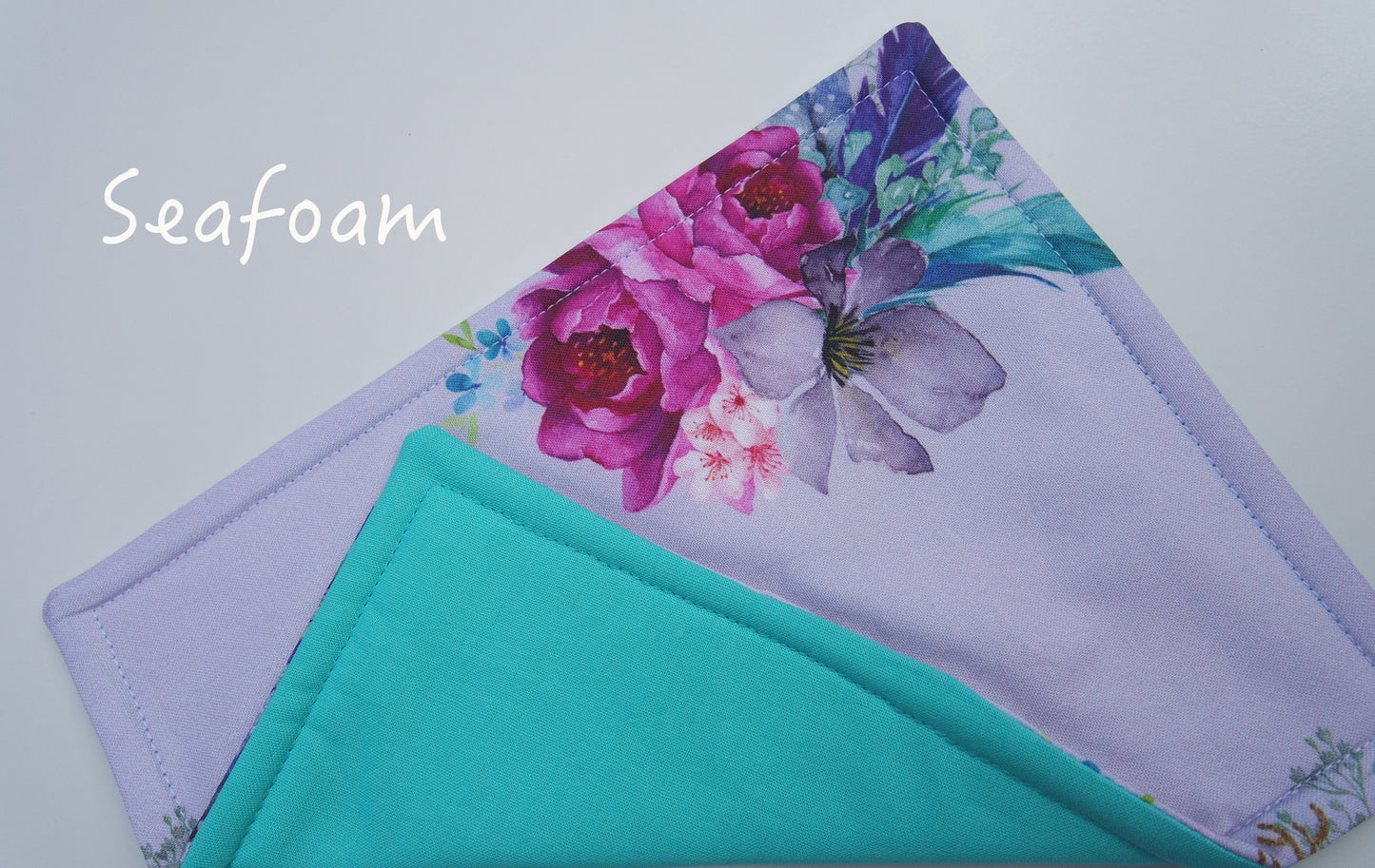 Purple Boho Floral Cot Quilt