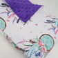 Purple Dreamcatcher Minky Baby Blanket