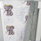 Blue Crown Elephant Minky Baby Blanket