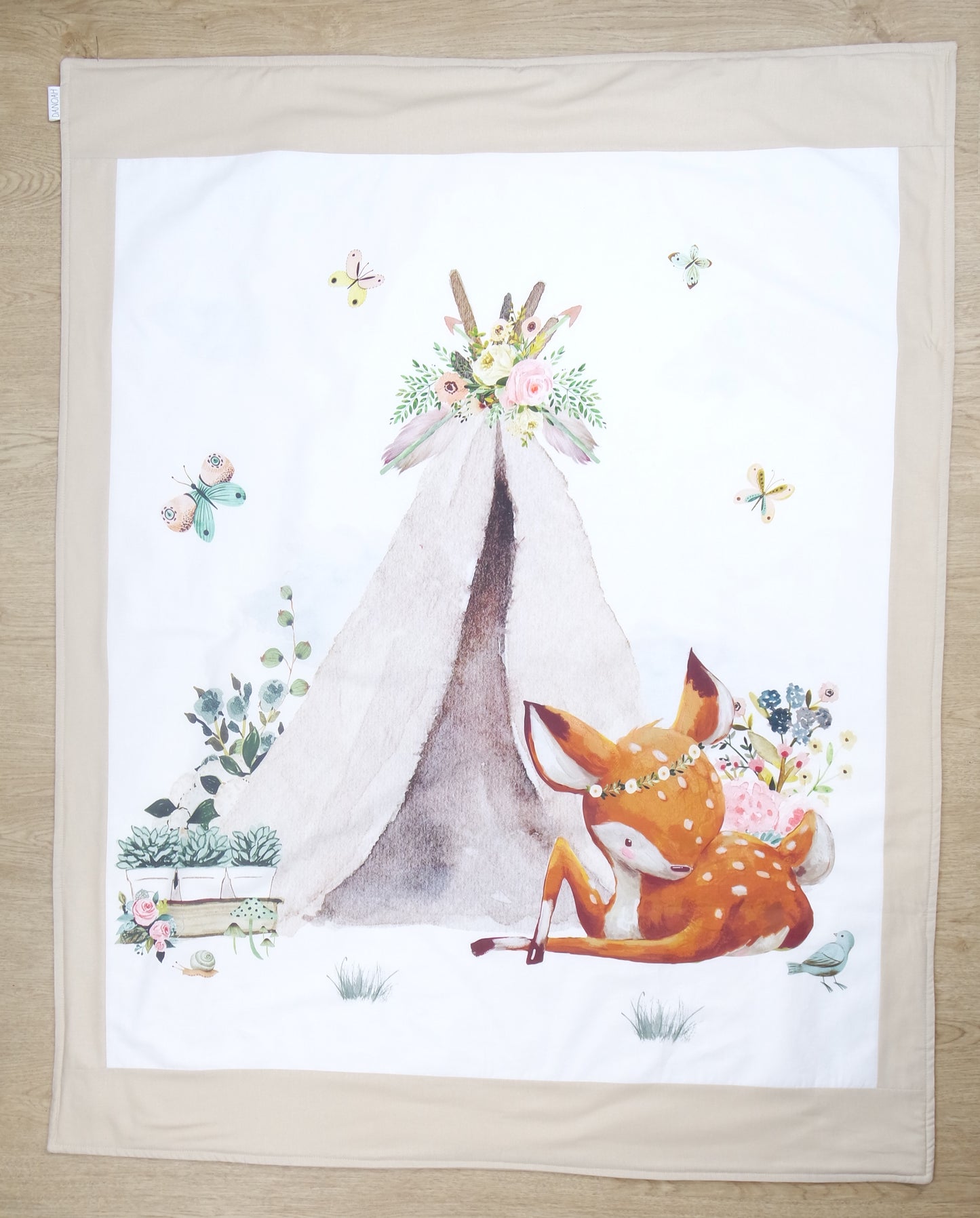 Boho Deer Cot Quilt