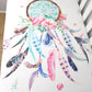 Aqua Dreamcatcher Cot Quilt