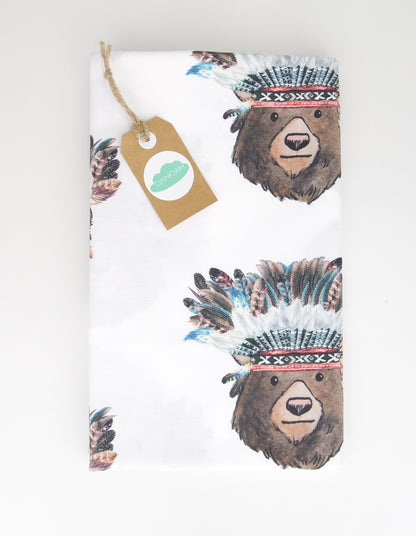 Fitted Cot Sheet ADD-ON to the Tribal Bear Collection
