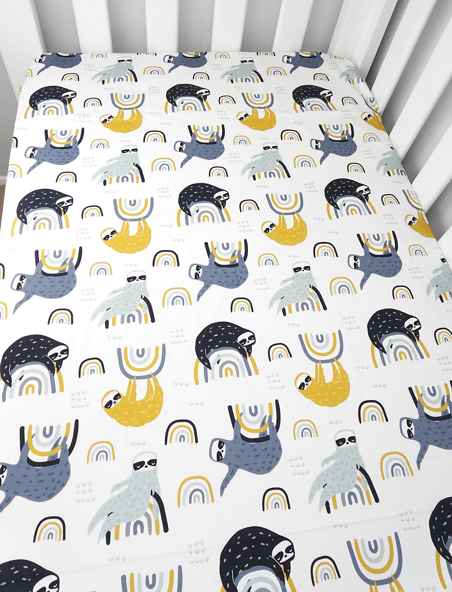 Fitted Cot Sheet ADD-ON to the Rainbow Sloth Collection