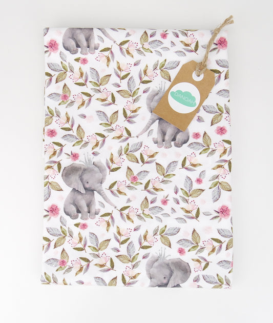 Fitted Cot Sheet ADD-ON to Pink Floral Elephant Collection