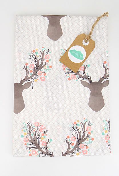 Fitted Cot Sheet ADD-ON to the Pink Deer Head Collection