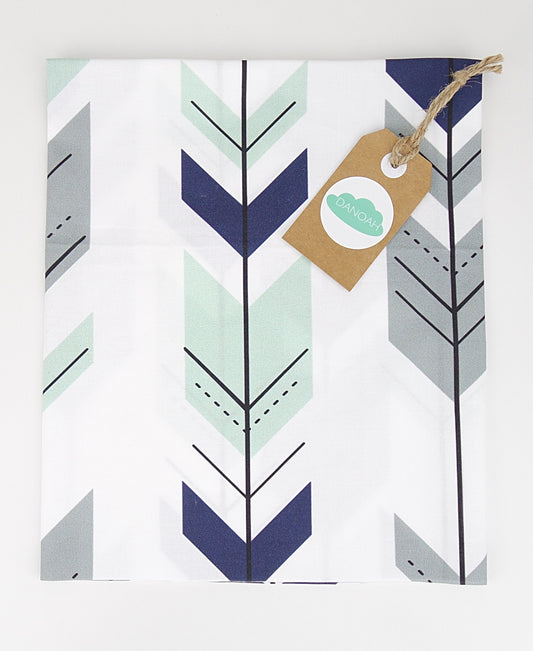 Fitted Cot Sheet ADD-ON to Navy & Mint Woodland Collection