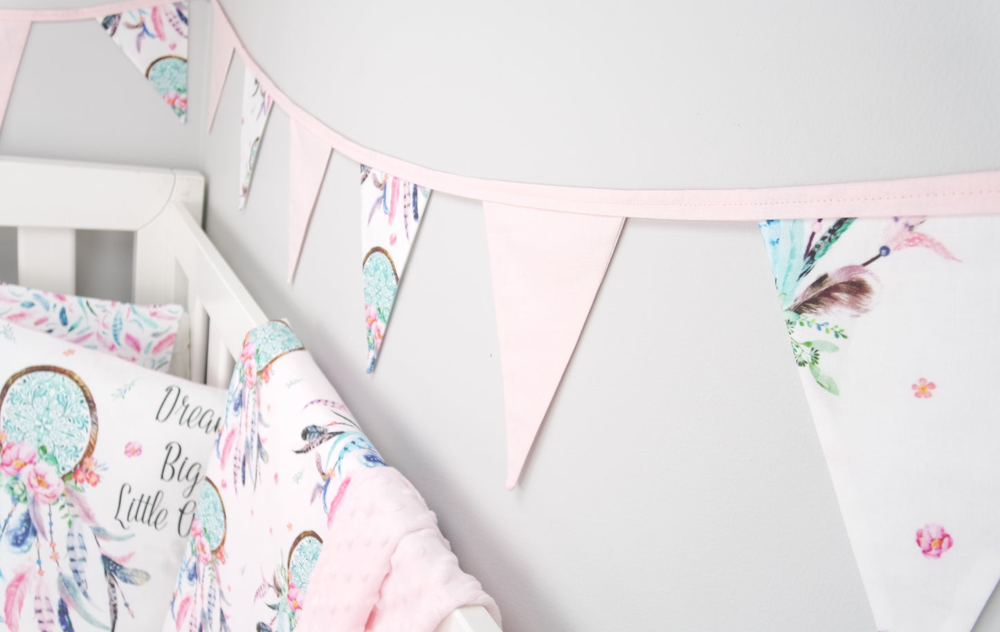 Pink Dreamcatcher Bunting Flags